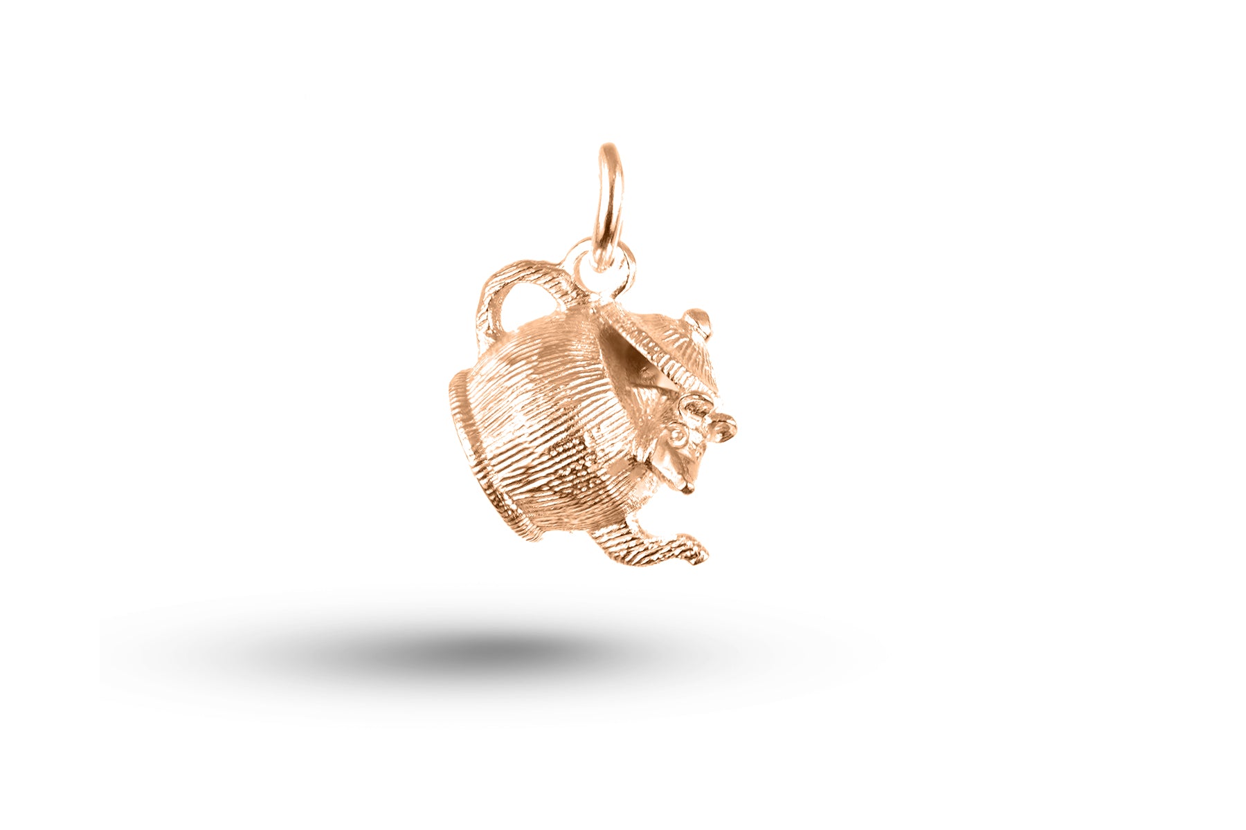 Rose gold Mouse in Kettle charm.