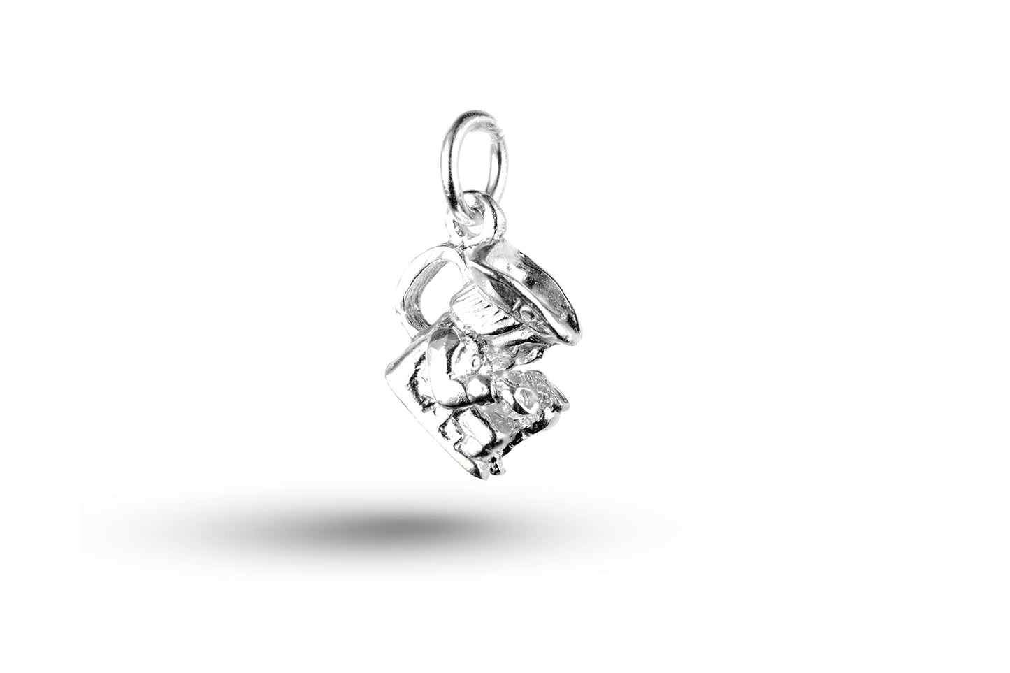 White gold Toby Jug charm.