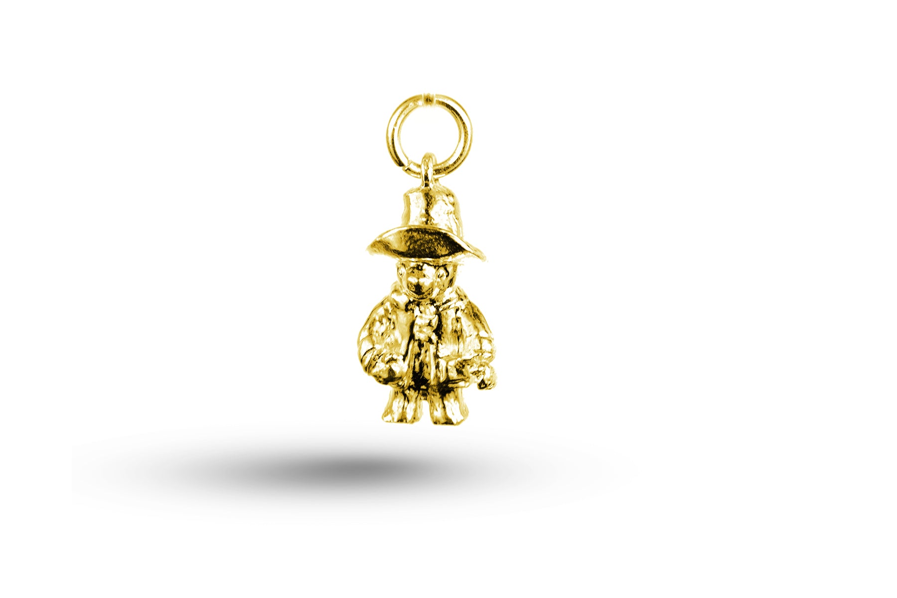 Yellow gold Teddy with Wellingtons charm.