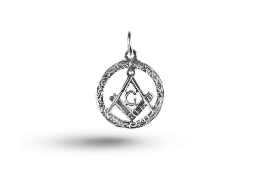 White gold Masonic charm.