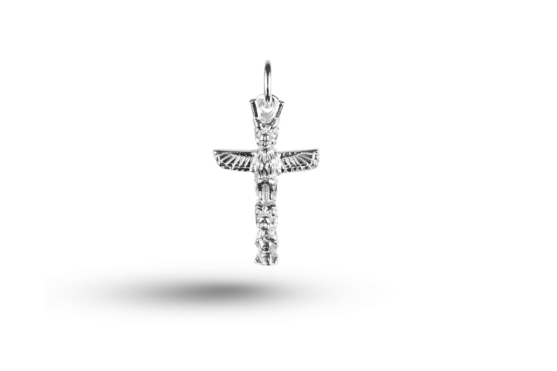 White gold Totem Pole charm.