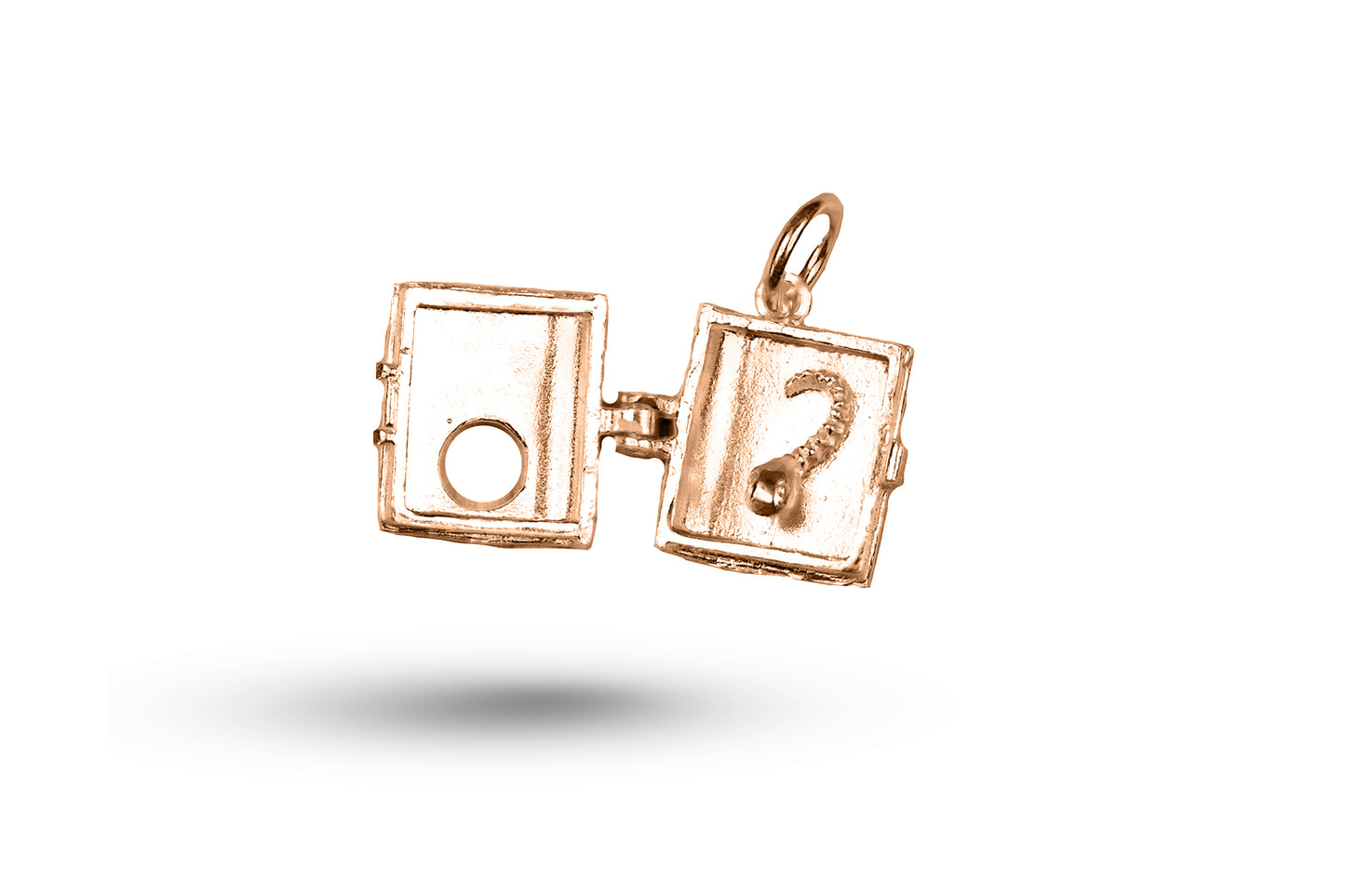 Luxury rose gold Book Worm charm.
