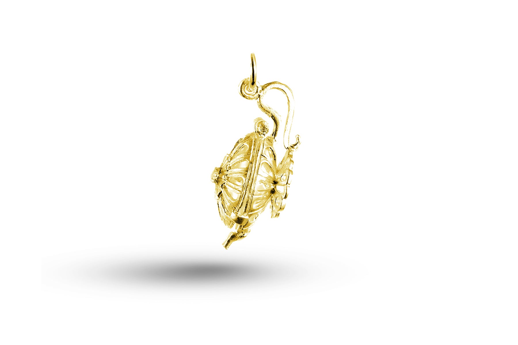 Yellow gold Genie in Alladins Lamp charm.