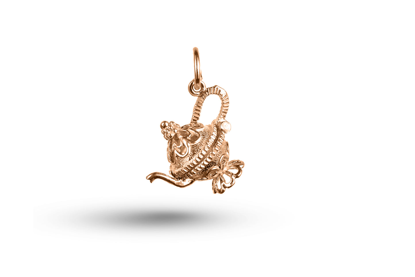 Rose gold Teapot charm.