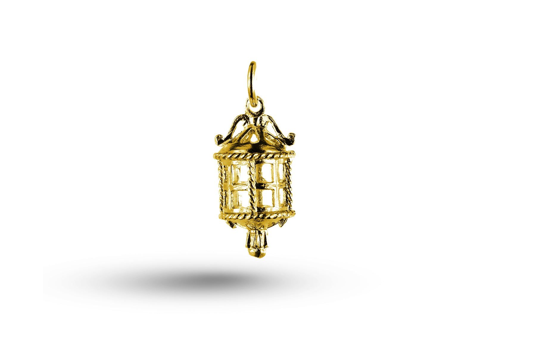 Yellow gold Round Lantern charm.