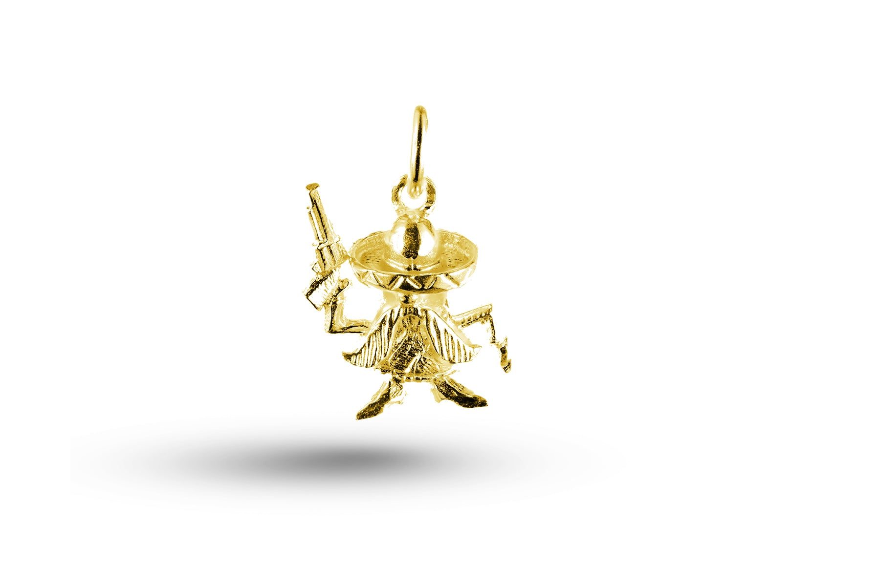 Yellow gold Mexican Bandit charm.