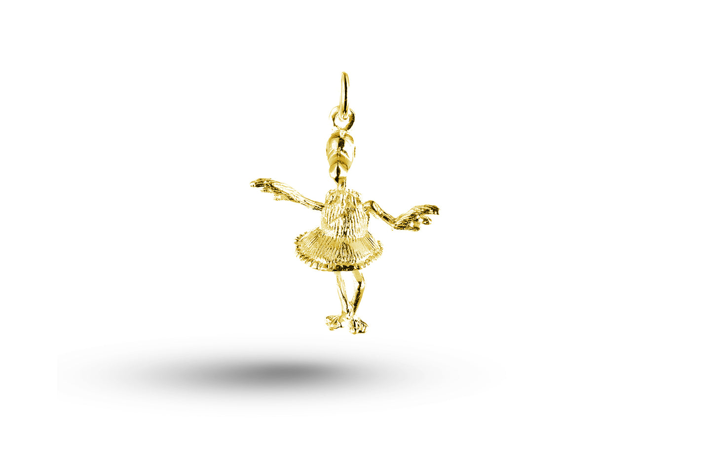 Yellow gold Dancing Bird charm.