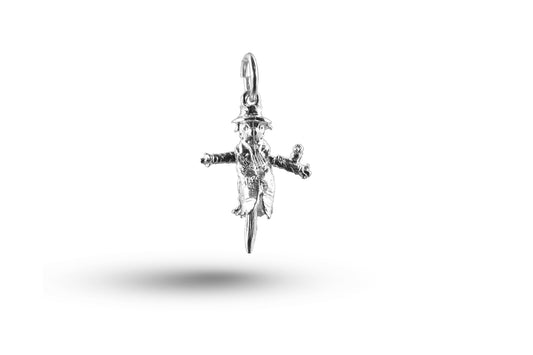 White gold Moving Scarecrow charm.