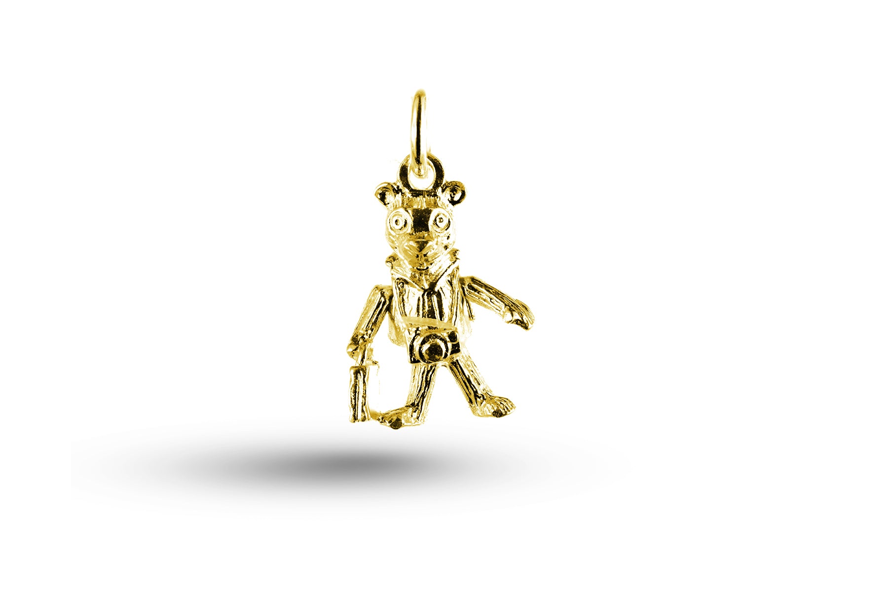 Yellow gold Travelling Teddy charm.