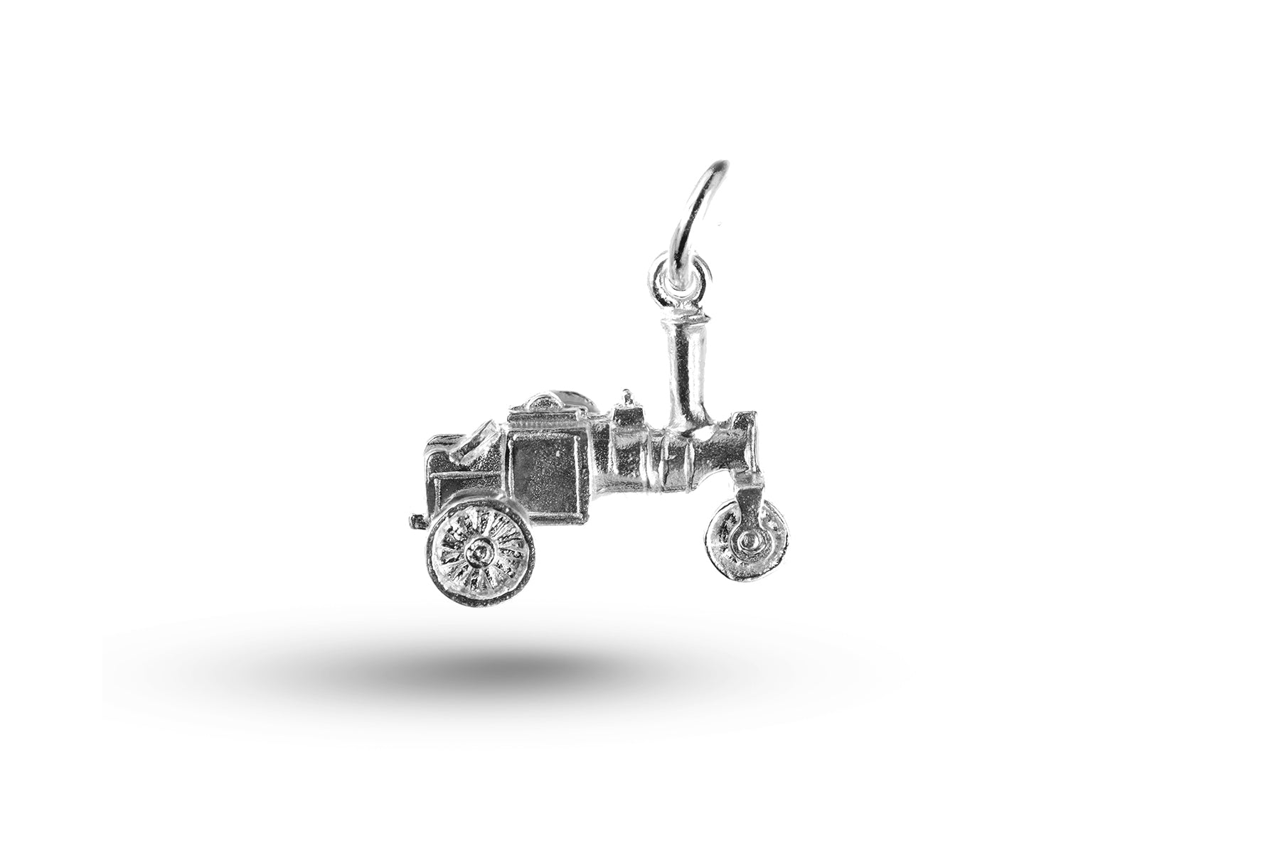 White gold Steam Roller charm.