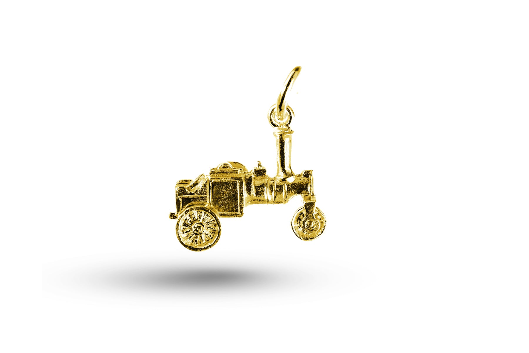 Yellow gold Steam Roller charm.