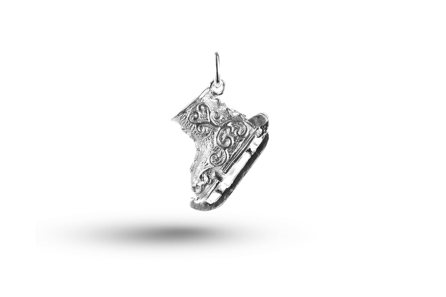 White gold Opening Ice Skate charm.