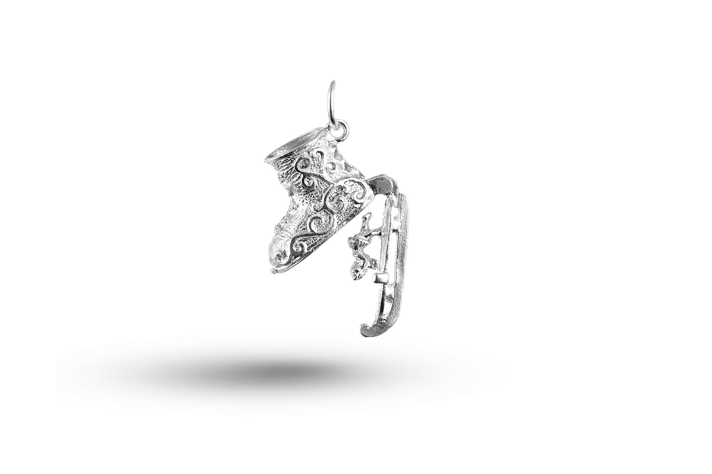 White gold Opening Ice Skate charm.