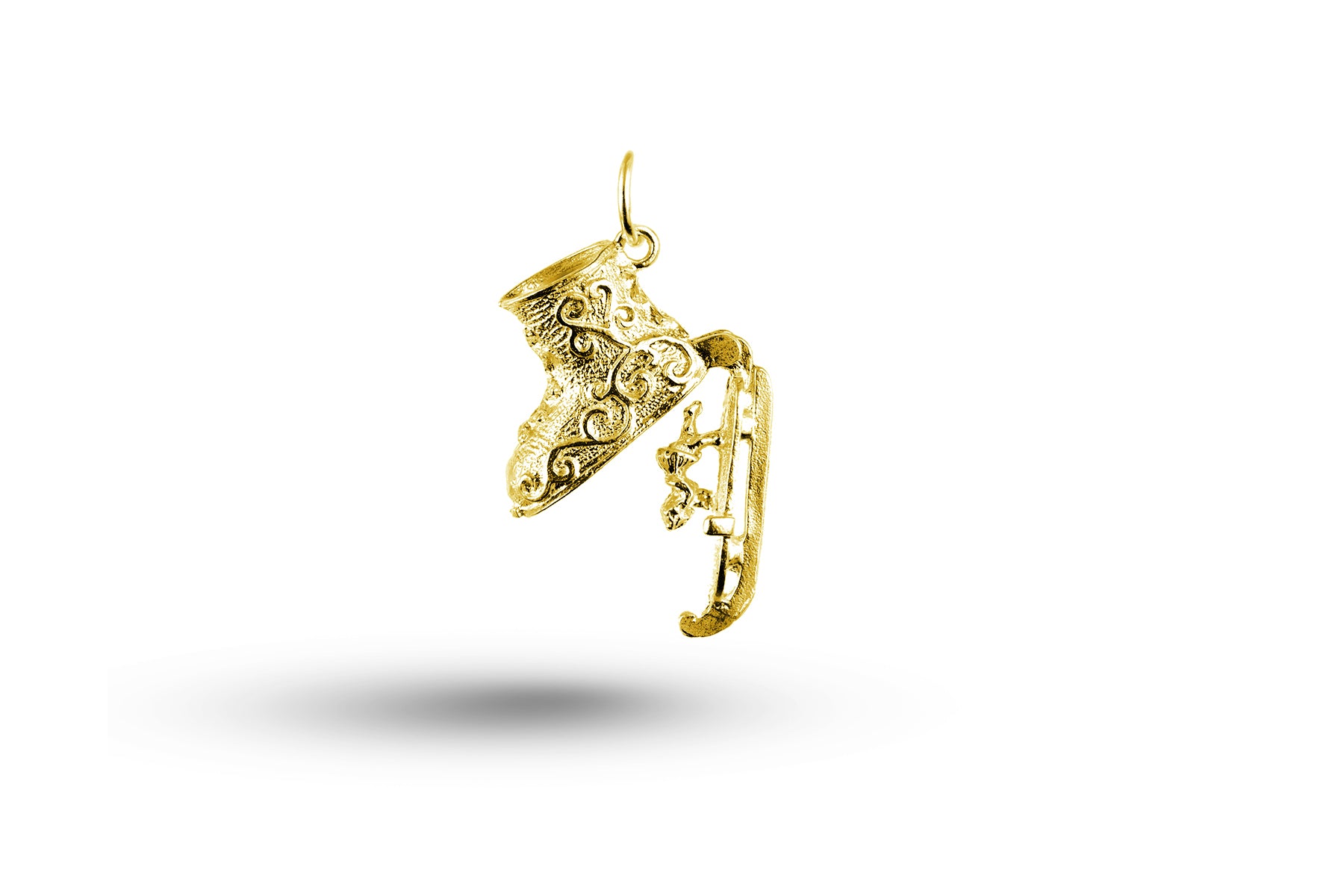 Yellow gold Opening Ice Skate charm.