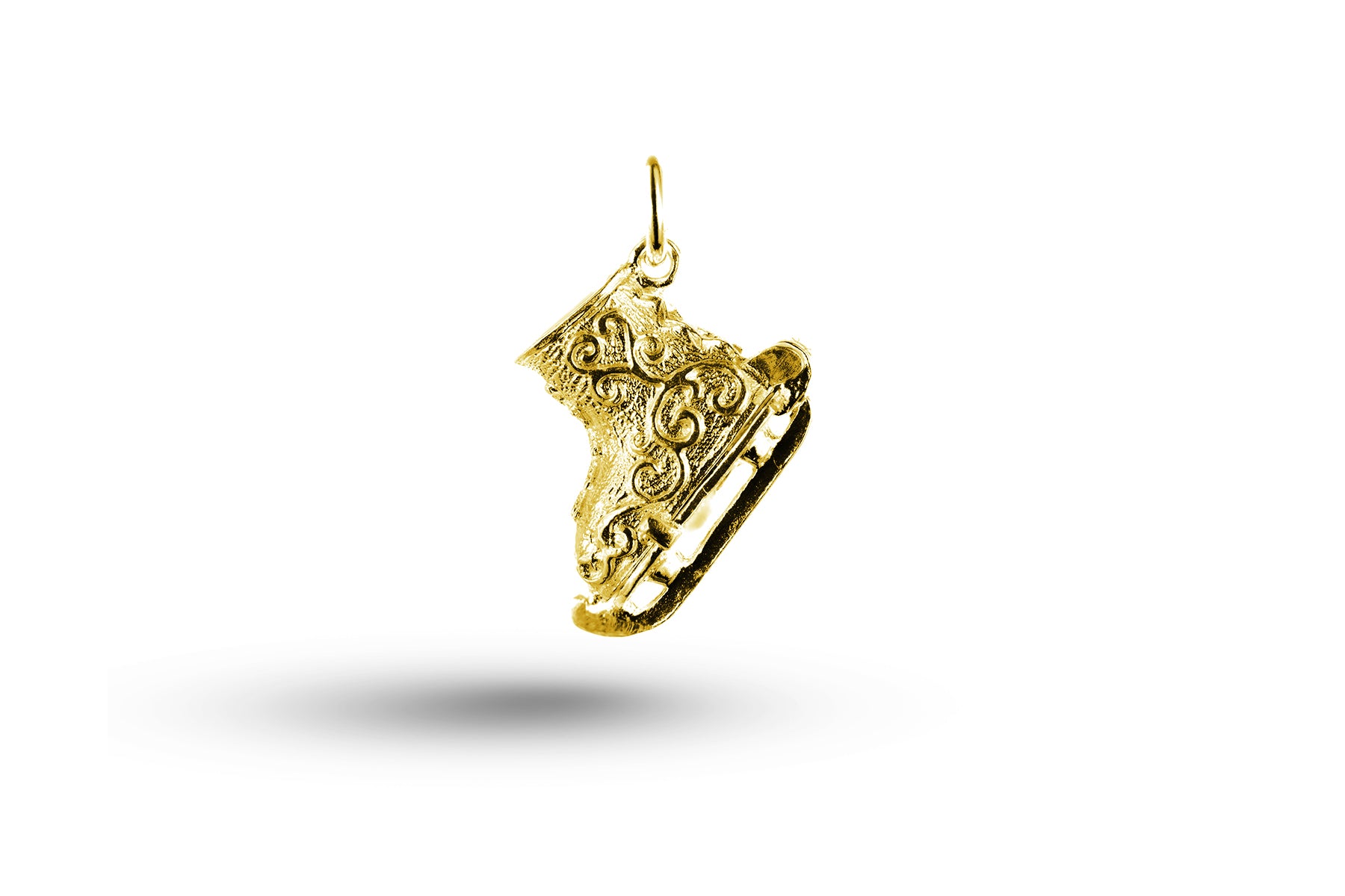 Yellow gold Opening Ice Skate charm.