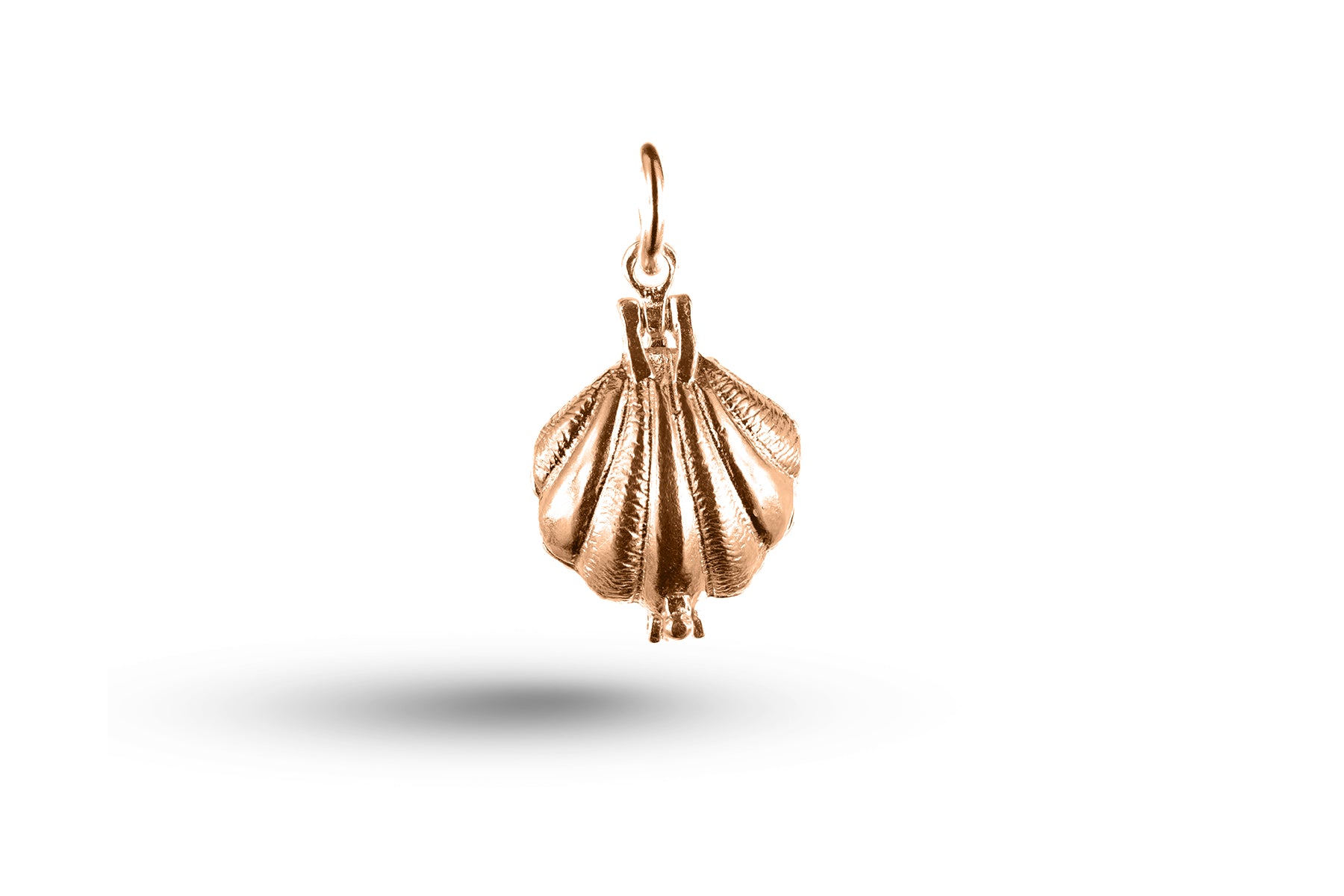 Rose gold Clam Shell Charm.