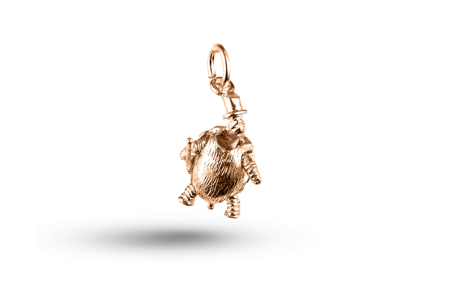 Rose gold Dancing Turtle charm.