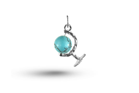 White gold Globe charm.