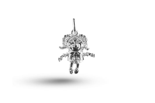 White gold Movable Little Girl charm.