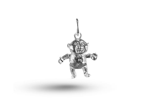 Luxury white gold baby with dummy charm.