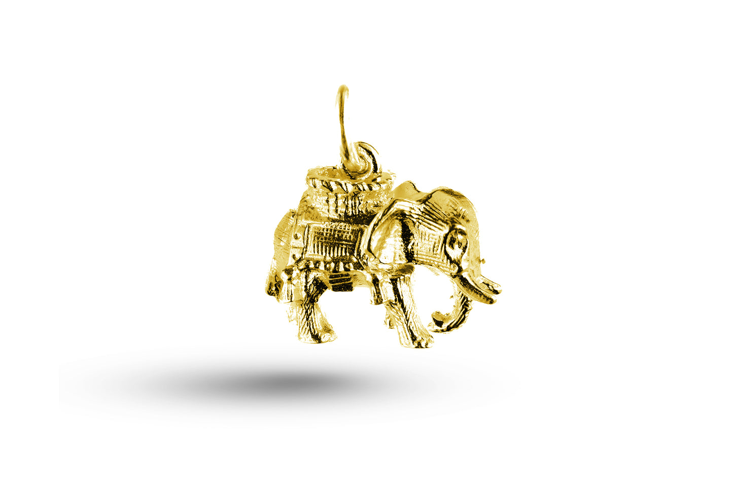 Yellow gold Indian Elephant charm.