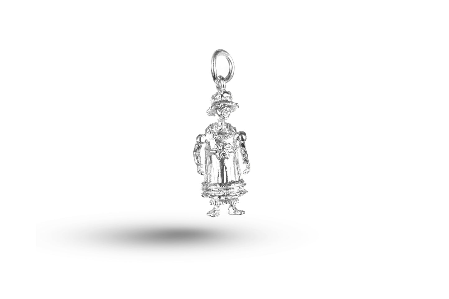 White gold Old Fashioned Girl charm.