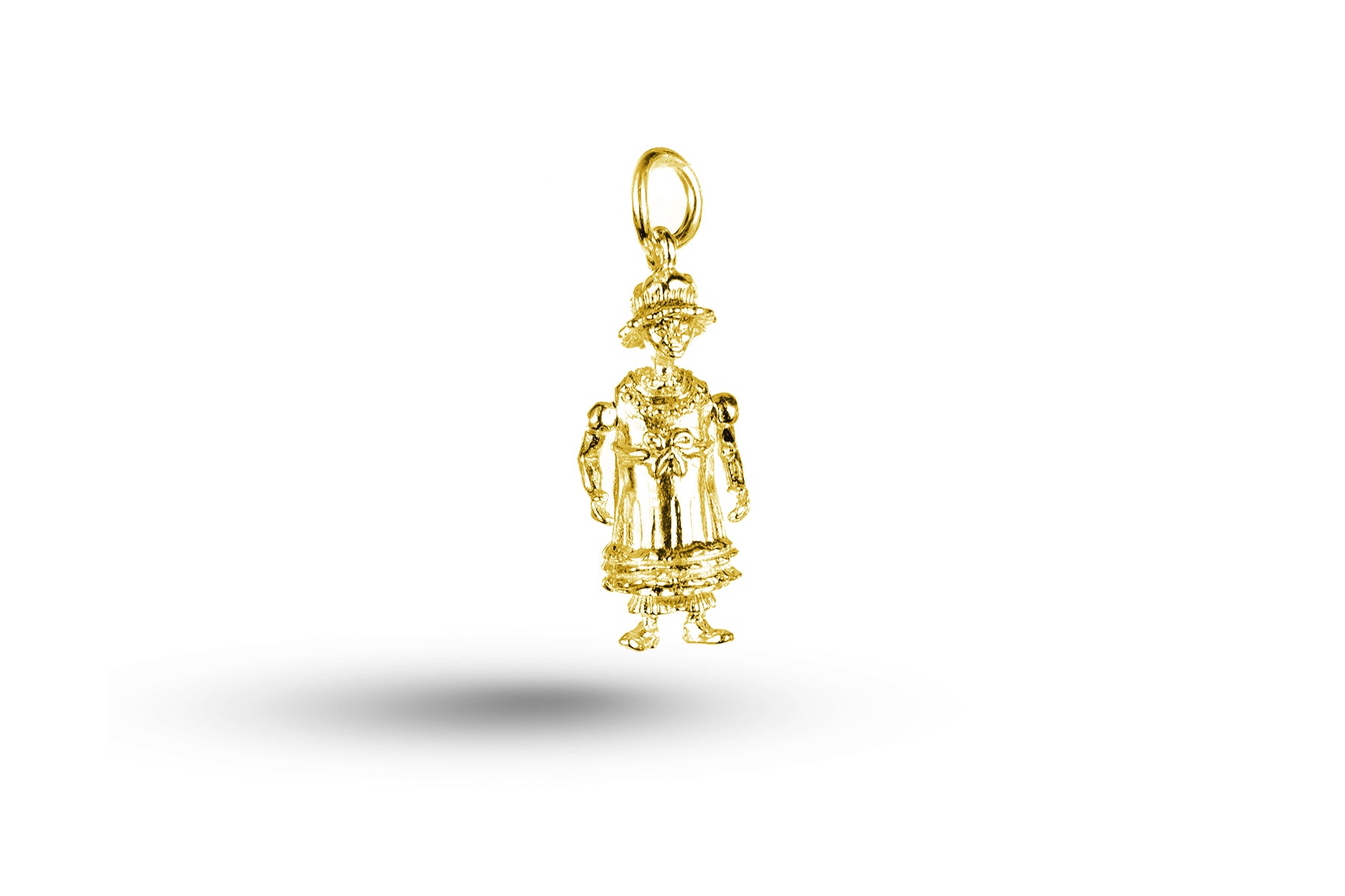 Yellow gold Old Fashioned Girl charm.