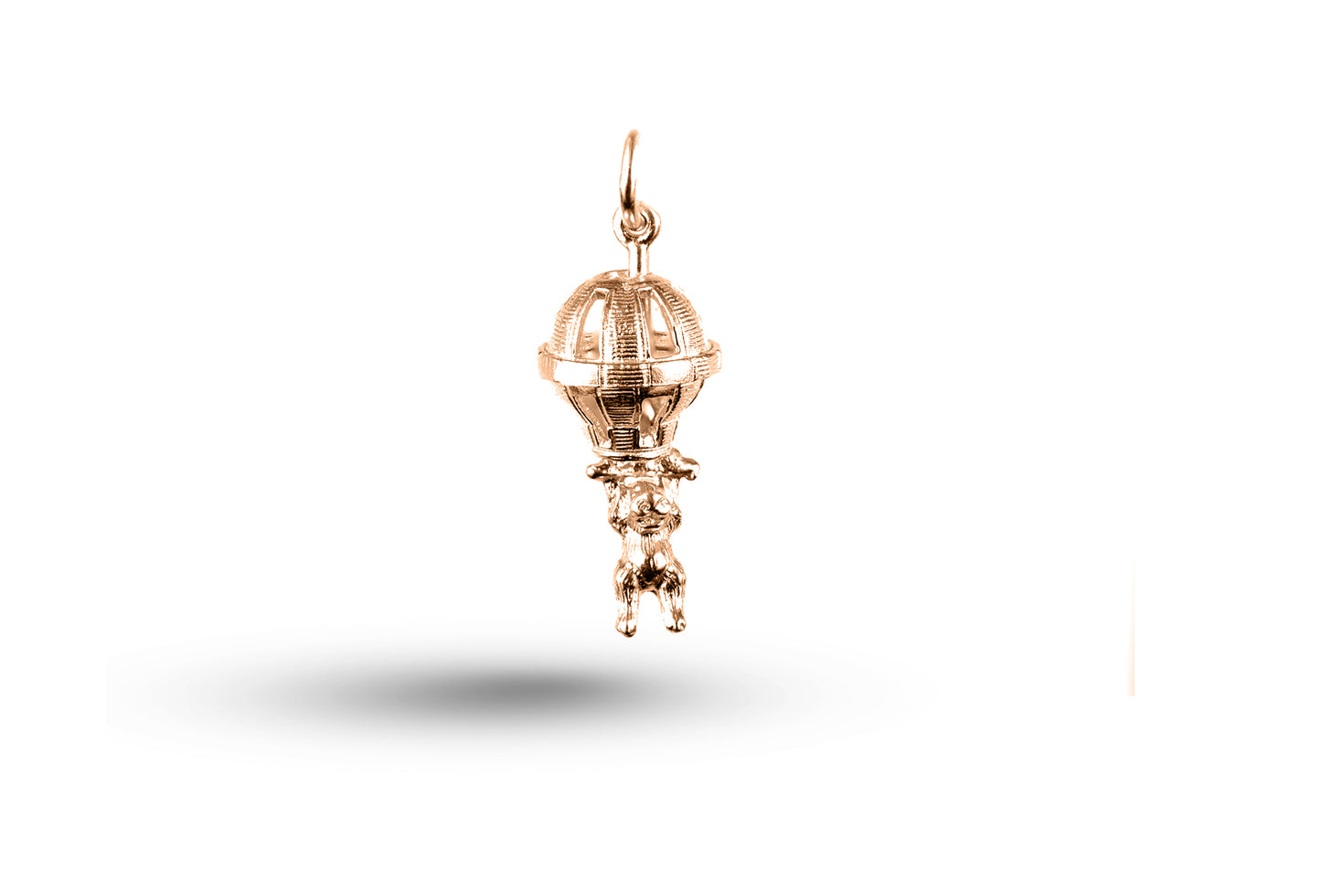 Rose gold Dog in Balloon charm.