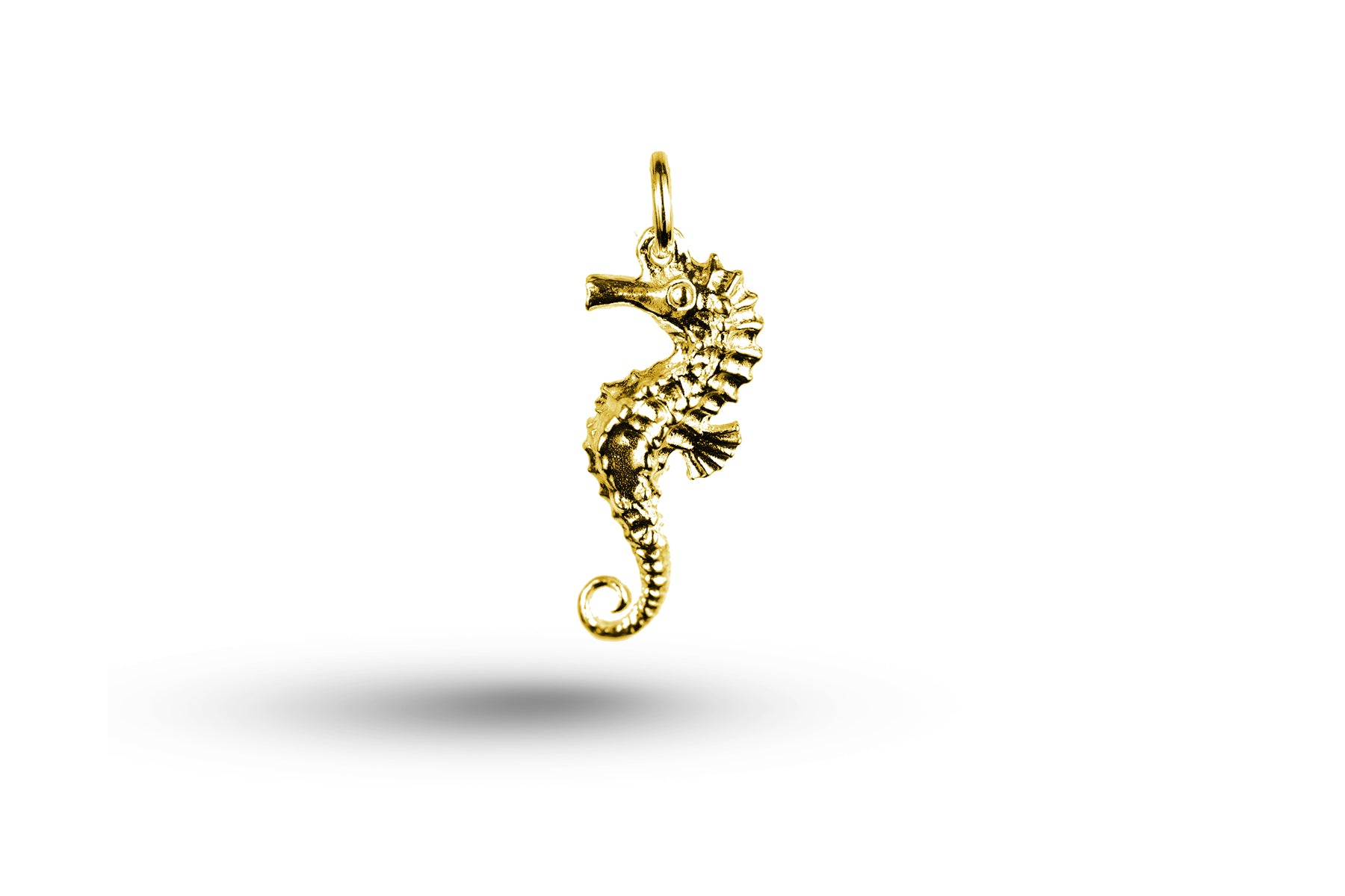 Yellow gold Pretty Seahorse charm.