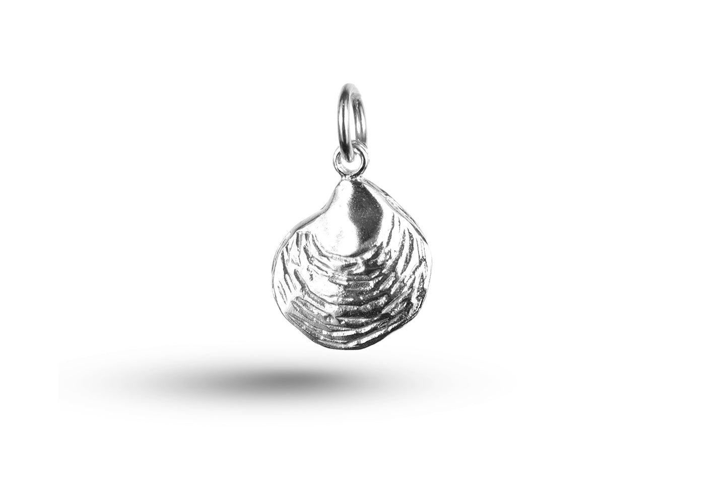 White gold Oyster Shell charm.