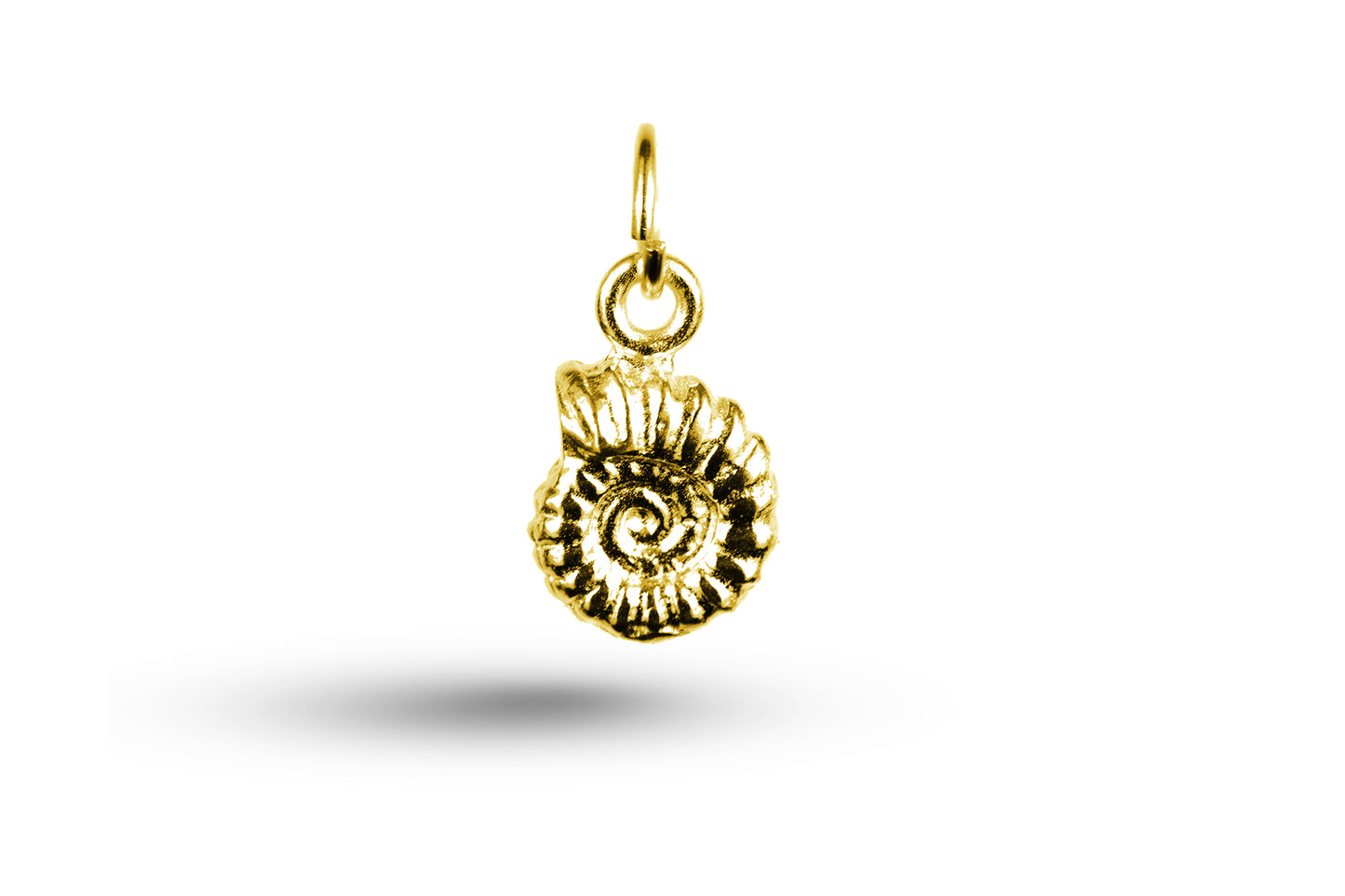 Yellow gold Ammonite charm.