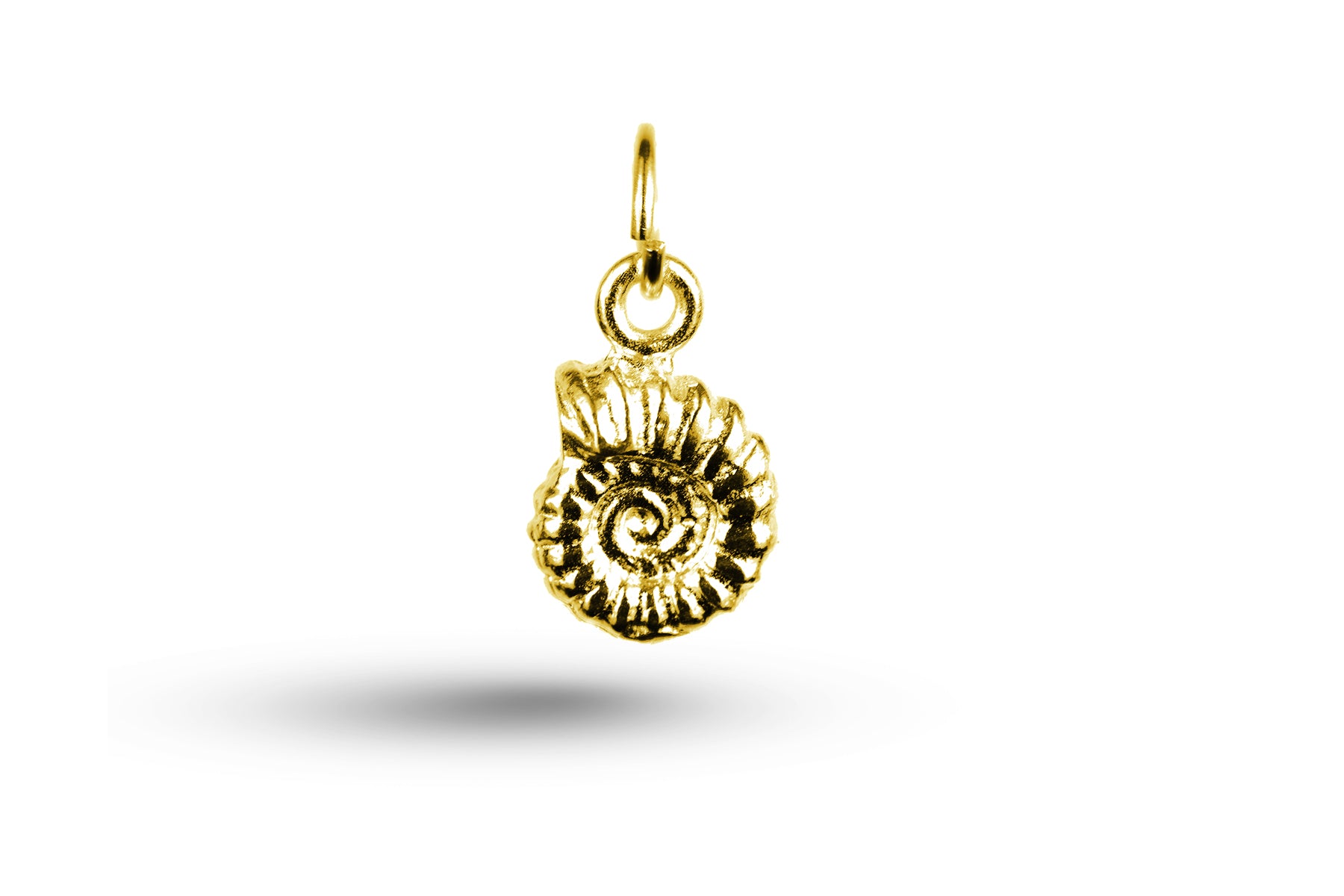 Yellow gold Ammonite charm.