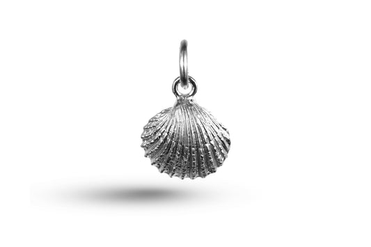 White gold Clam Shell charm.