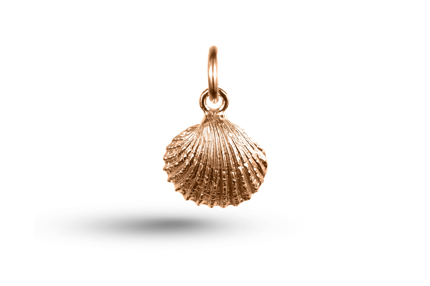 Rose gold Clam Shell charm.