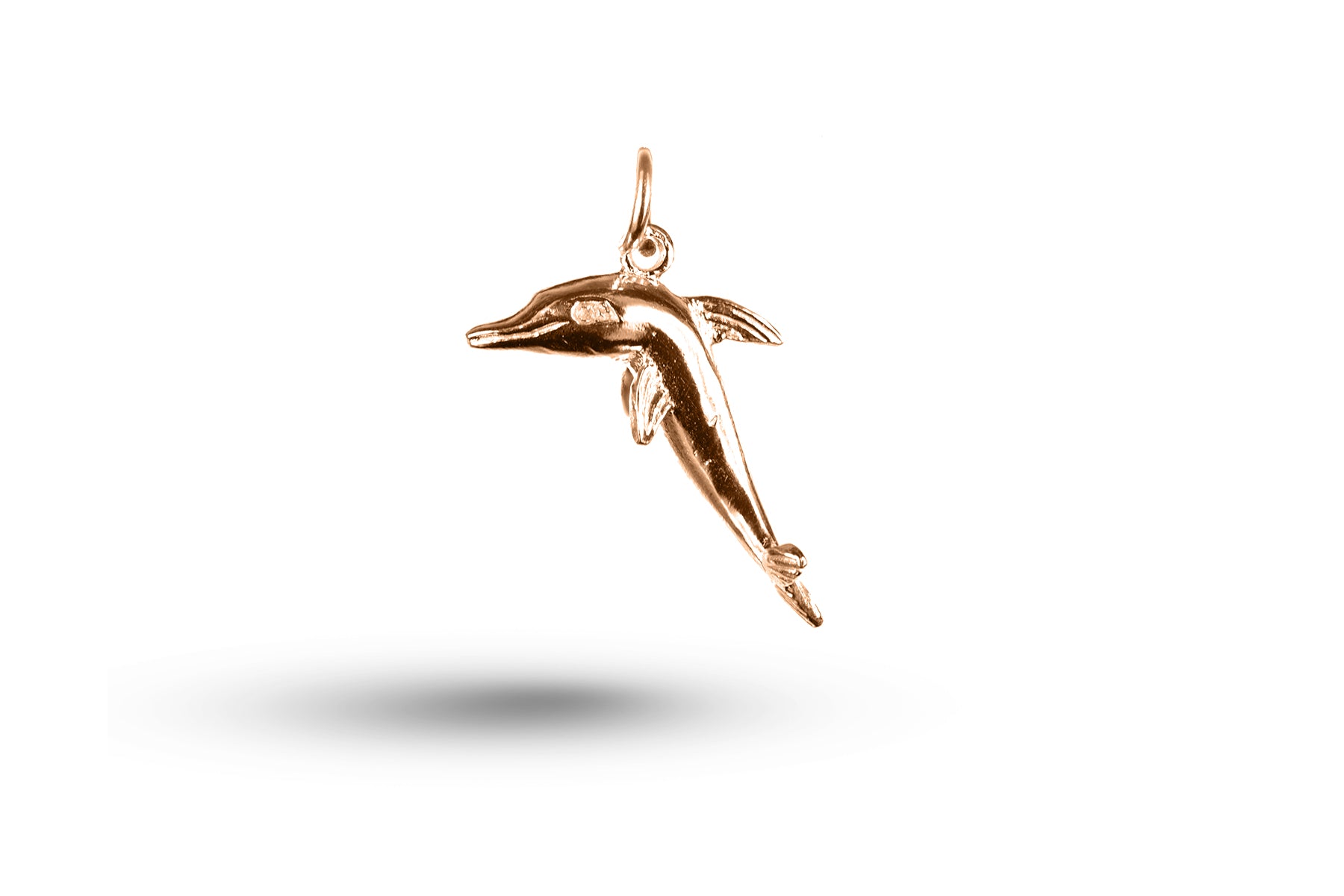 Rose gold Dolphin charm.