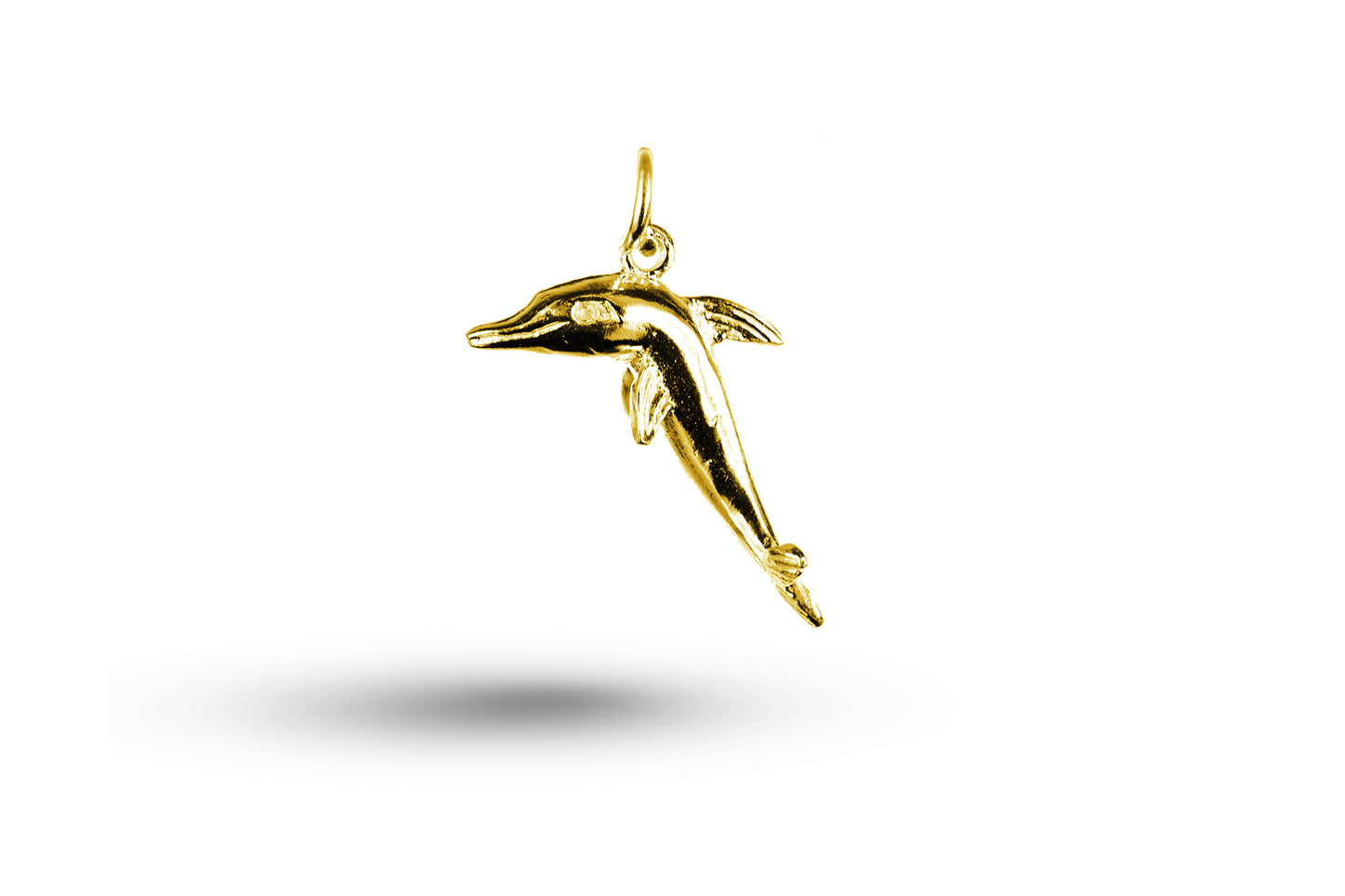 Yellow gold Dolphin charm.