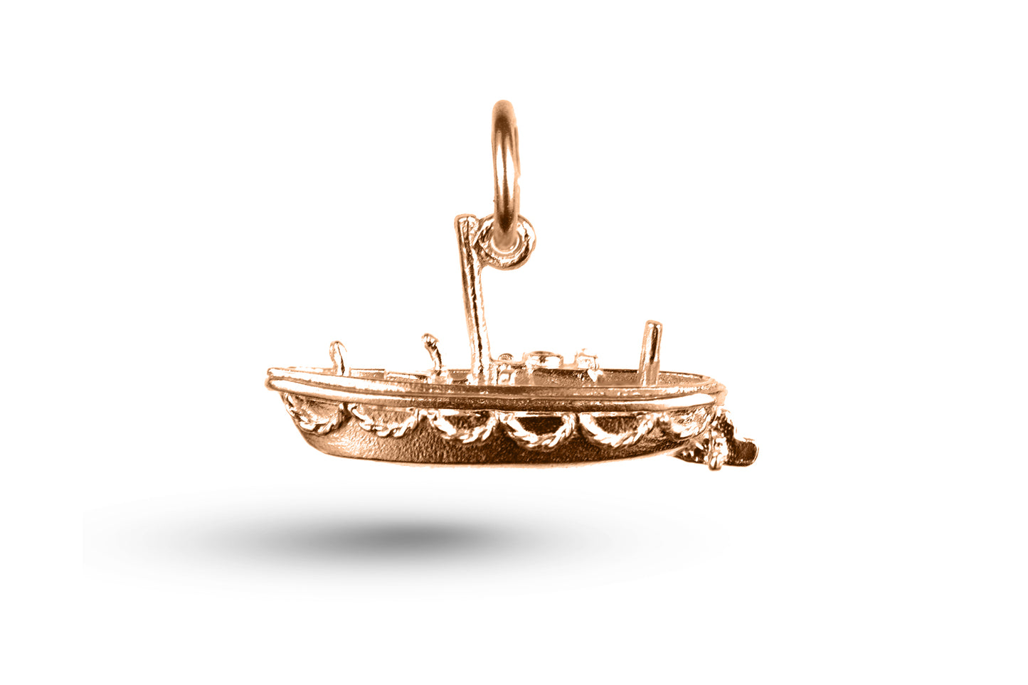 Rose gold Lifeboat charm.