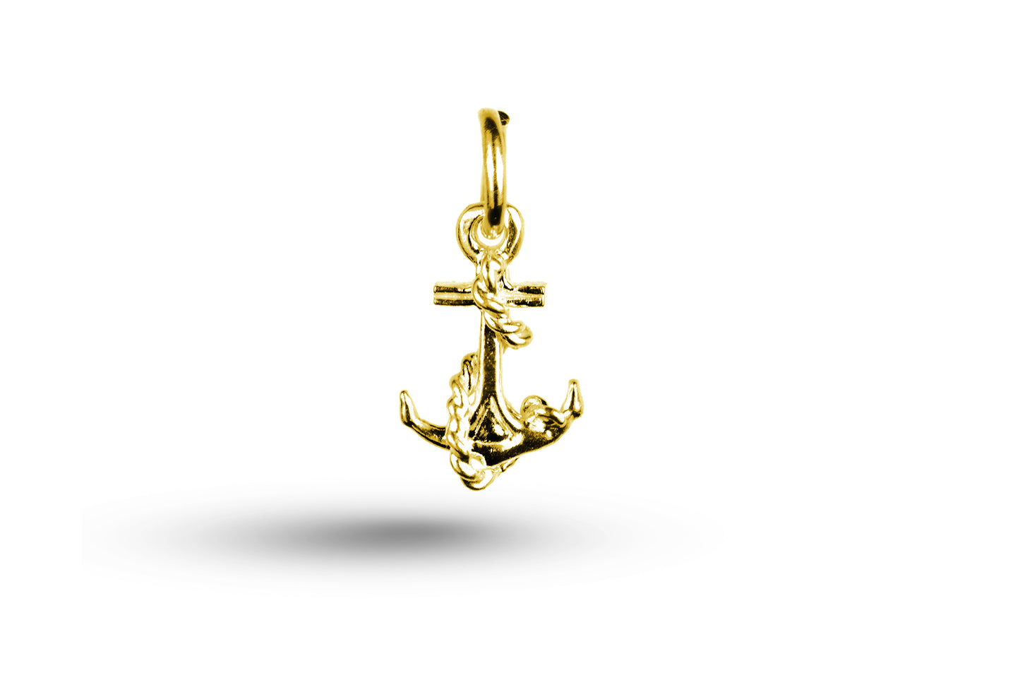 Yellow gold Anchor with Rope charm.