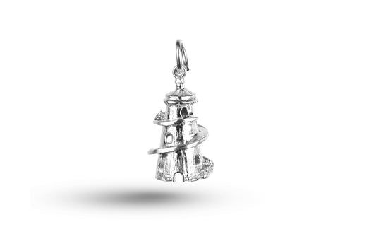 White gold Helter Skelter charm.