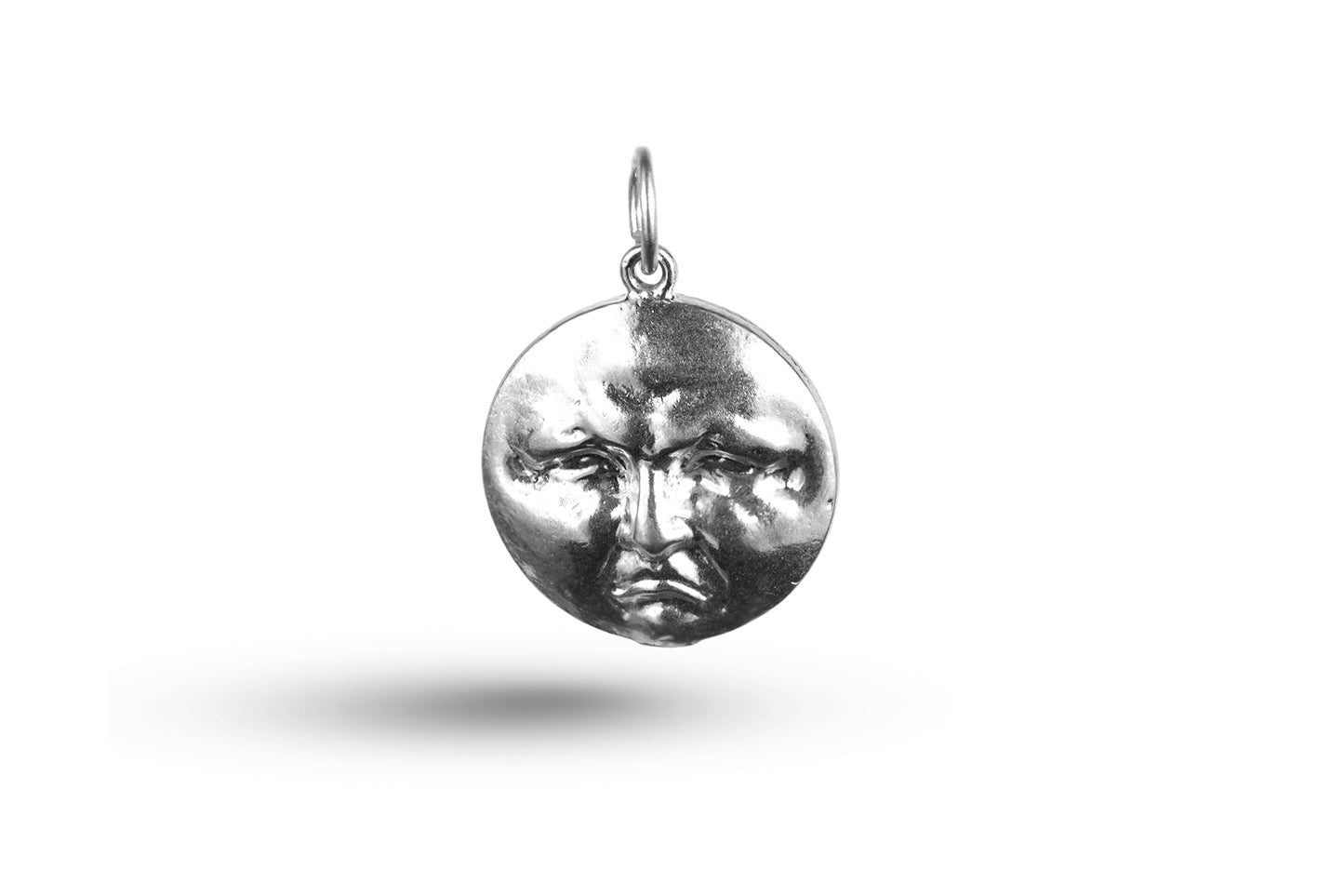 White gold Moon charm.