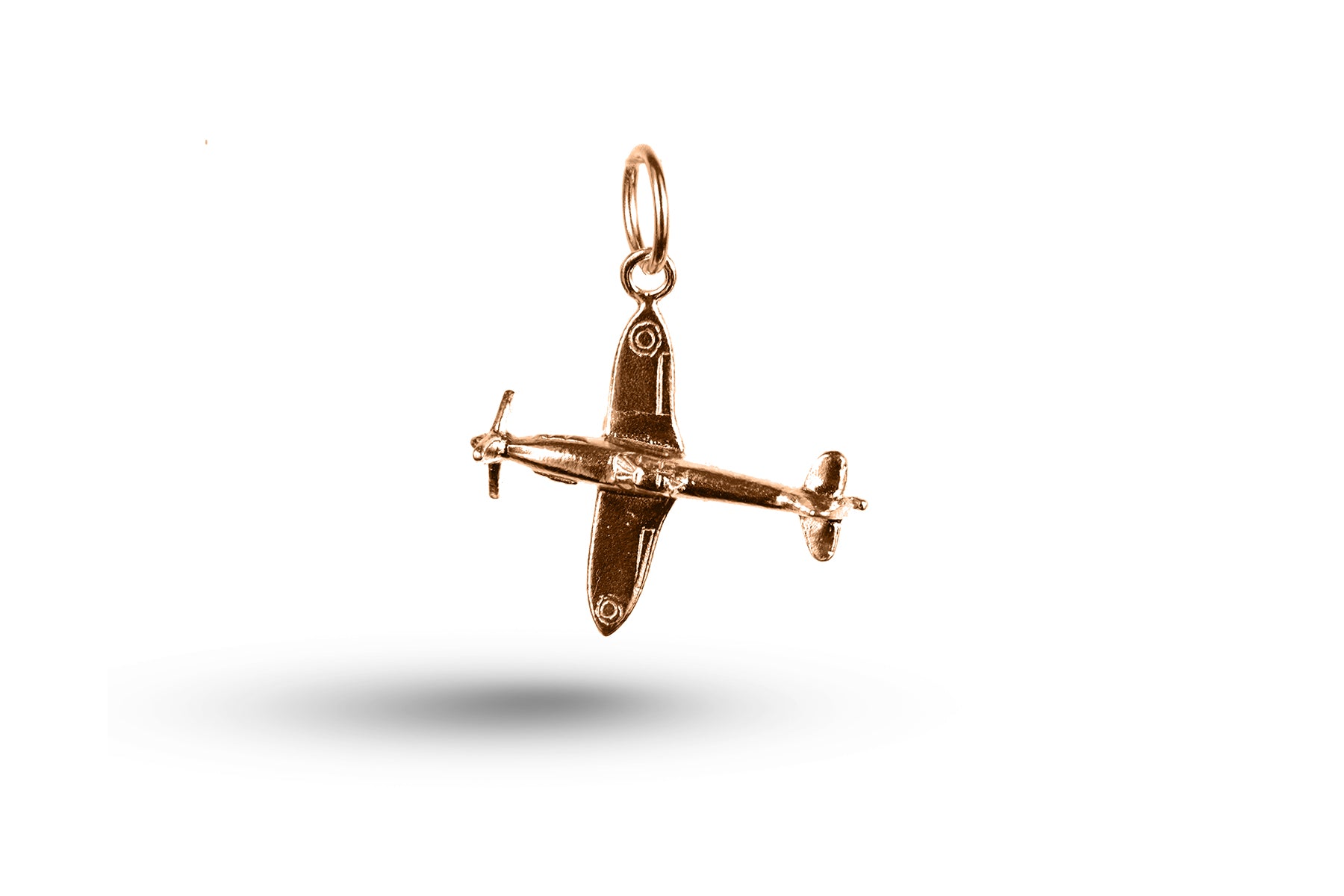 Rose gold Spitfire charm.