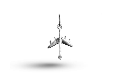 White gold Jet Plane charm.