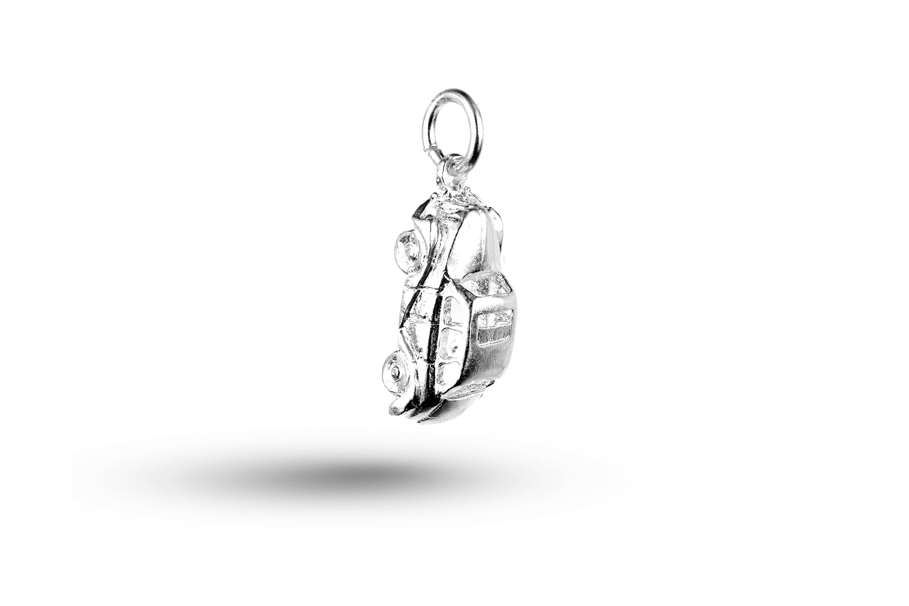 White gold Taxi charm.