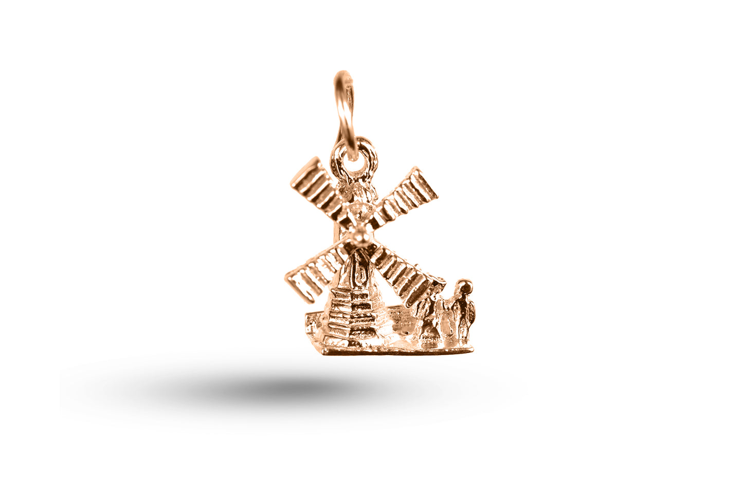Luxury rose gold Boy - Girl and Windmill charm.