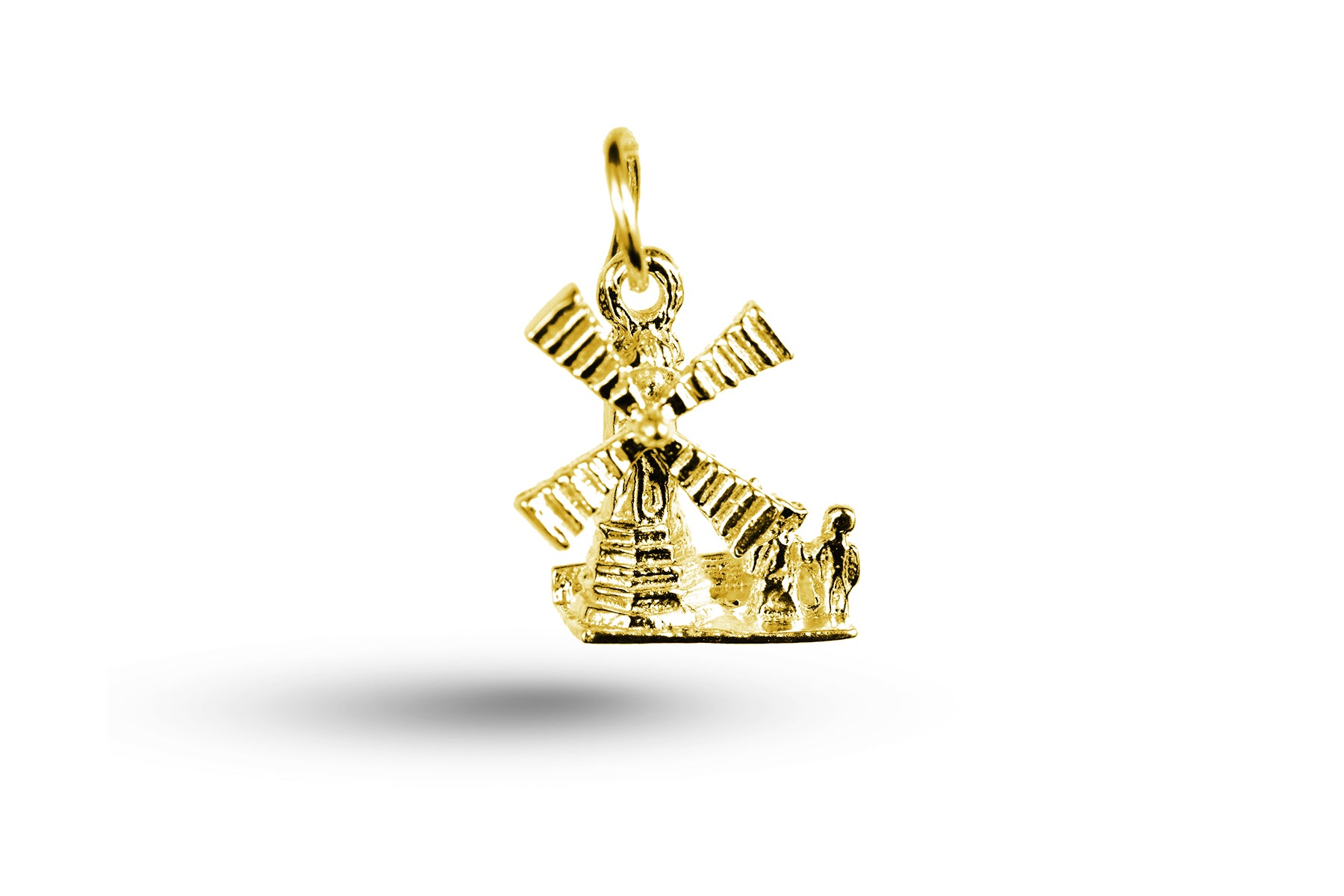 Luxury yellow gold Boy - Girl and Windmill charm.