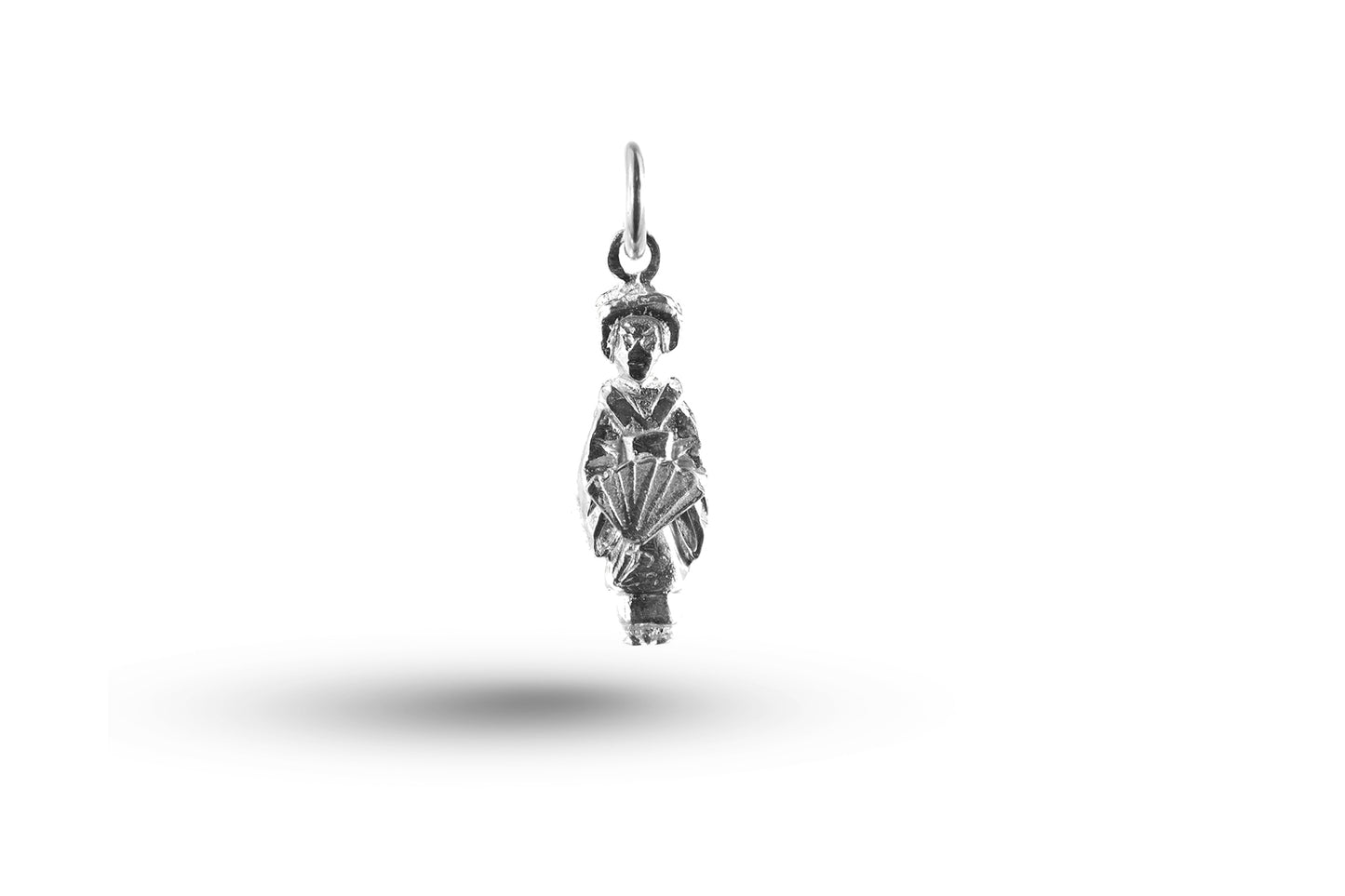 White gold Geisha Girl charm.