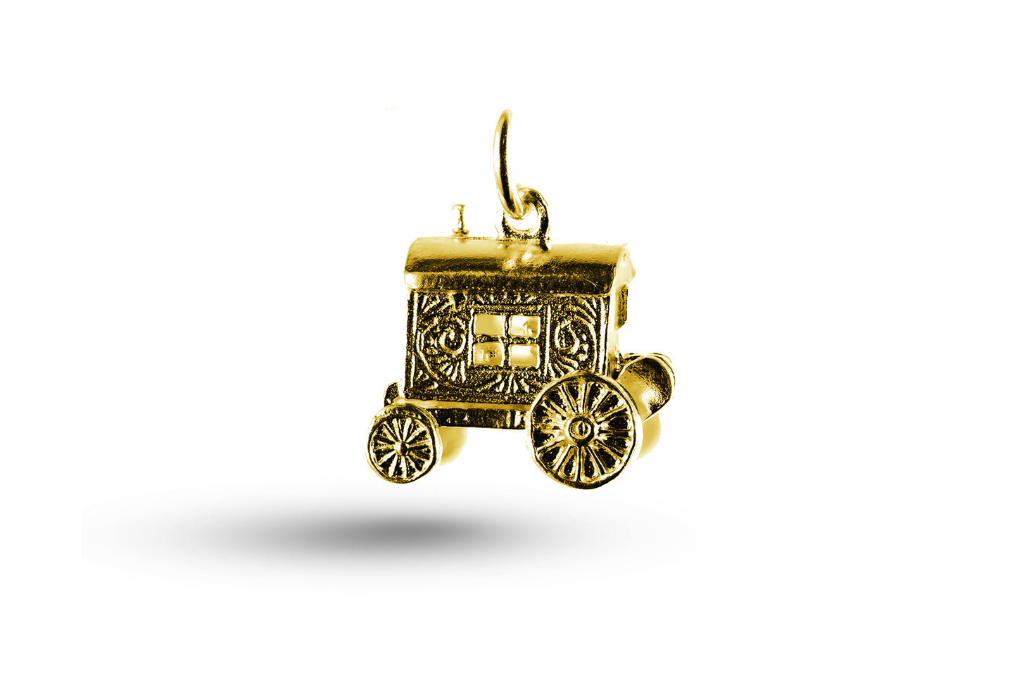 Yellow gold Gypsy Caravan charm.