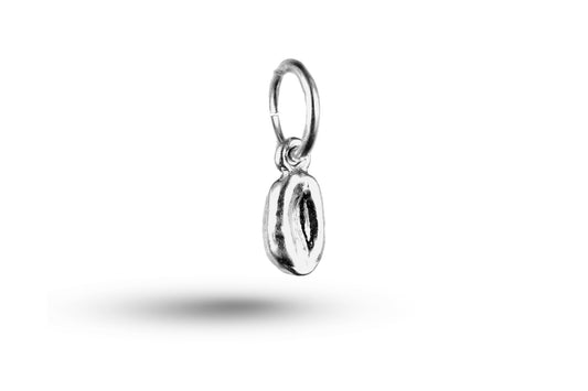 White gold Coffee Bean charm.