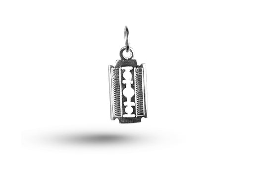 White gold Razor Blade charm.