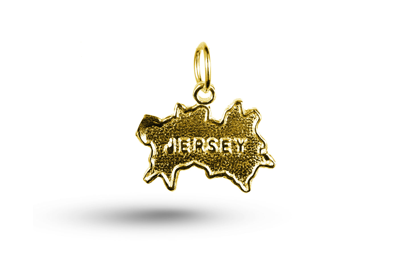 Yellow gold Jersey Map charm.